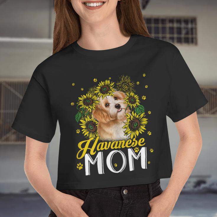 Sunflower Havanese Mom Dog Lovers V2 Women Cropped T-shirt