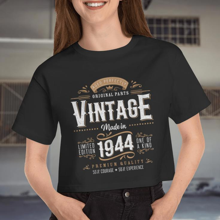 Vintage 1944 80Th Birthday 80 Year Old For Women Women Cropped T-shirt