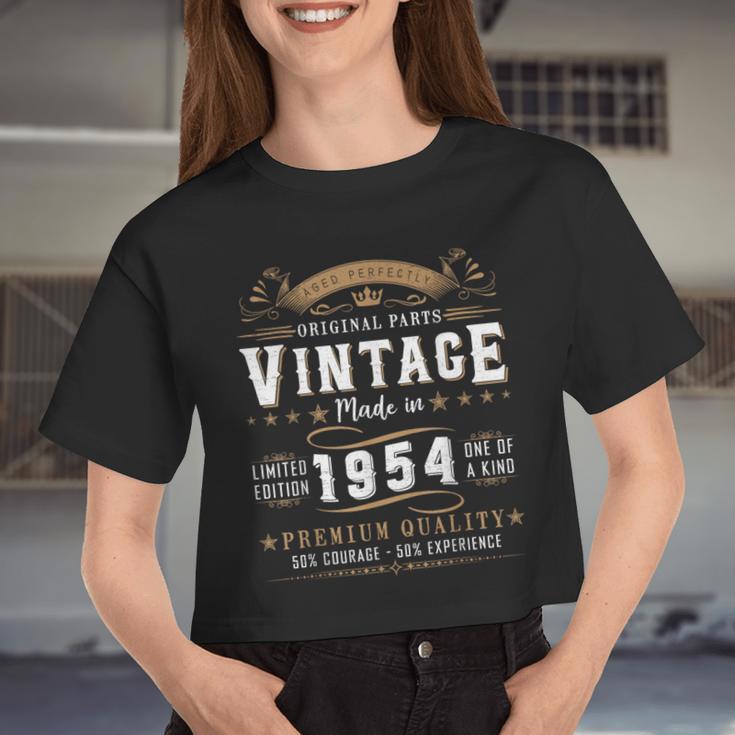 Vintage 1954 70Th Birthday 70 Year Old For Women Women Cropped T-shirt