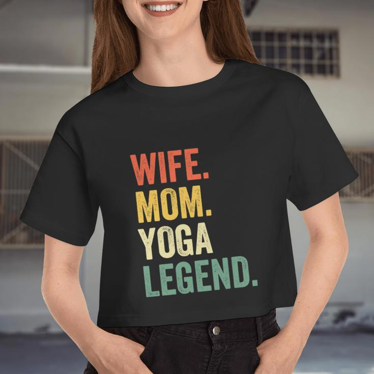 Wife Mom Yoga Legend Women Cropped T-shirt