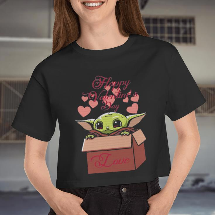 Womens Valentines Day Women Cropped T-shirt