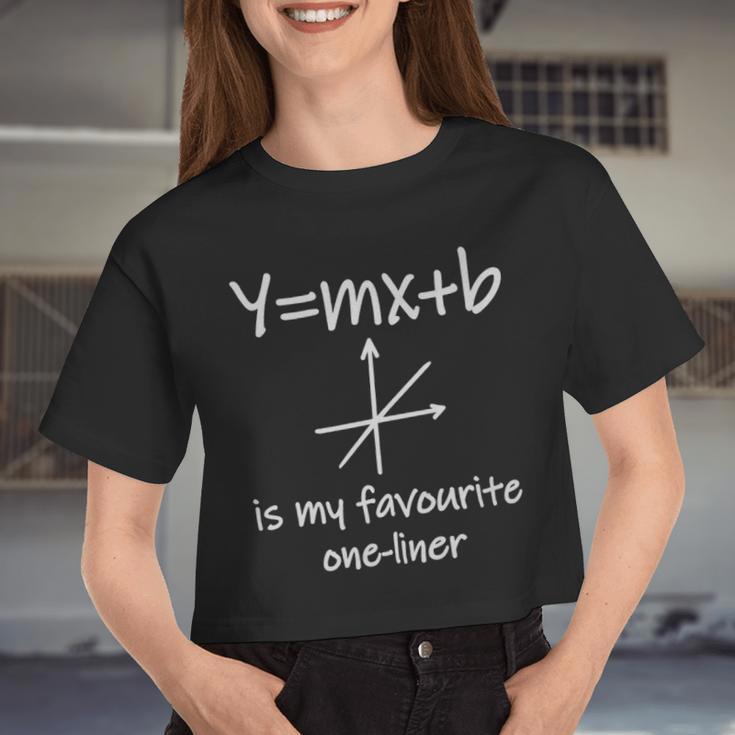 Y Mx B For Math Teachers And Students Y Mx B For Math Teachers And Students Women Cropped T-shirt