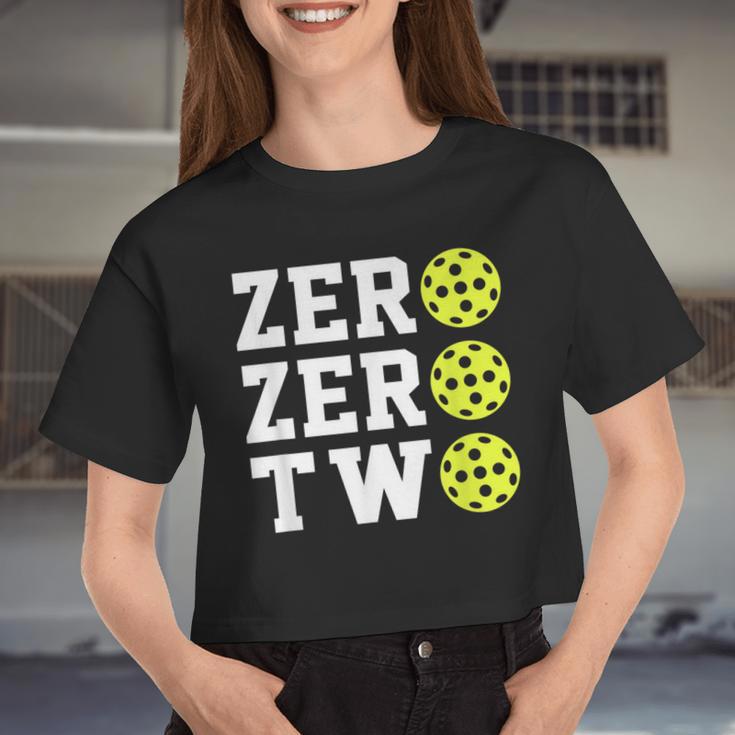 Zero Zero Two Pickleball For Or Women Women Cropped T-shirt