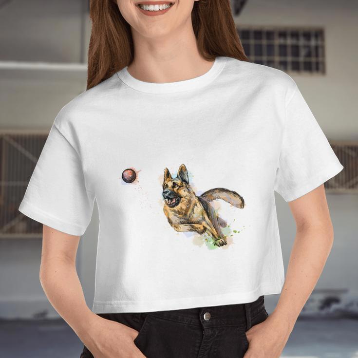 German Shepherd Dog V2 Women Cropped T-shirt