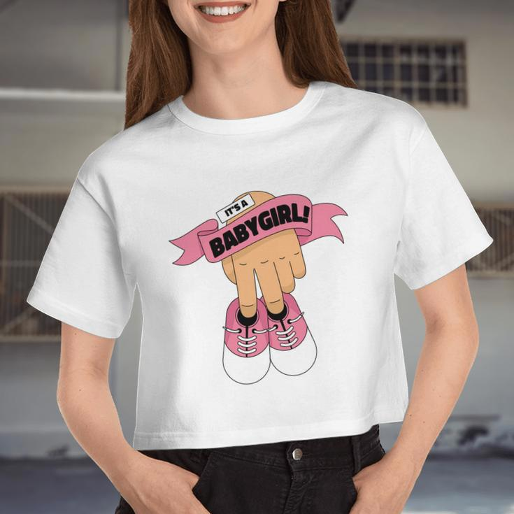 It's A Girl Women Cropped T-shirt