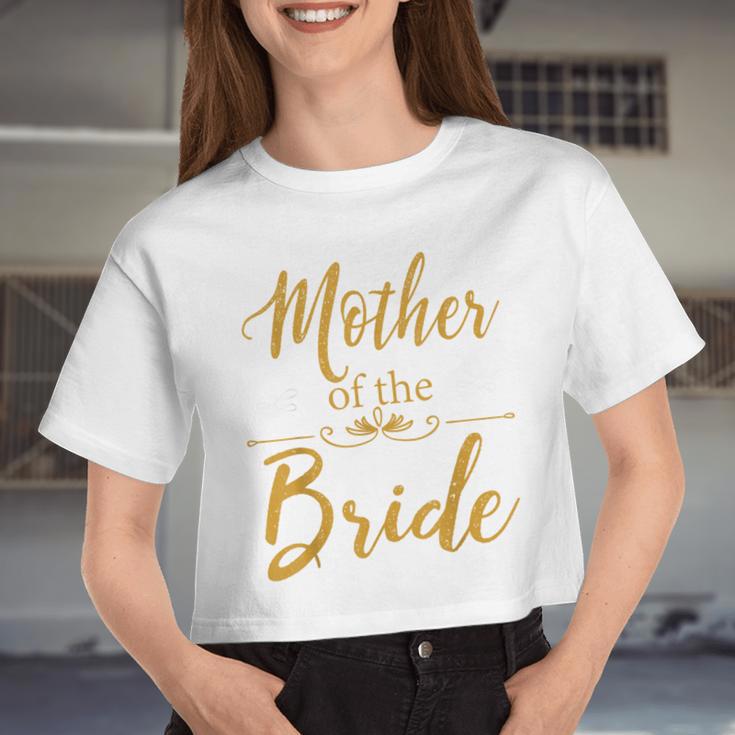 Mother Of The Bride Wedding Women Cropped T-shirt