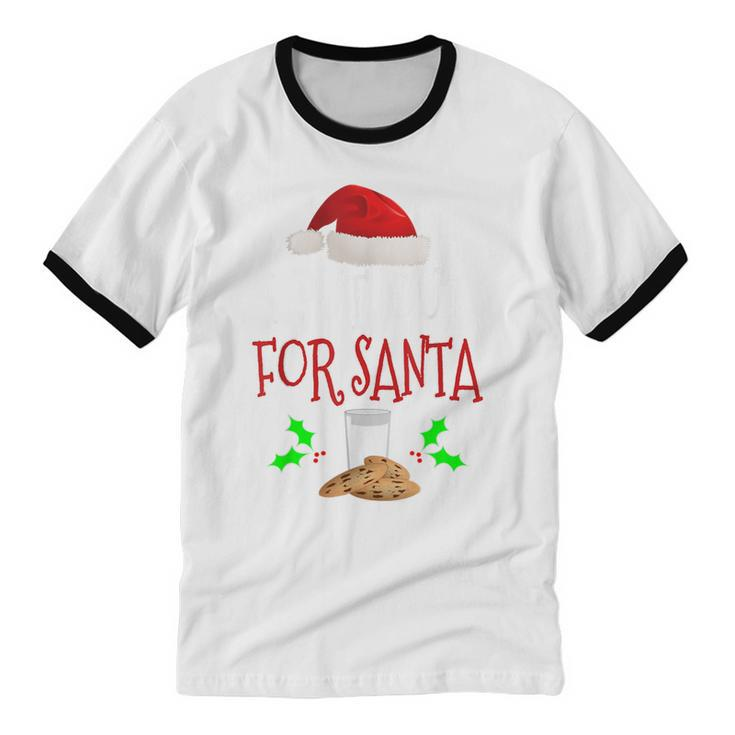 I Put Out For Santa T Christmas Holiday Cotton Ringer T-Shirt