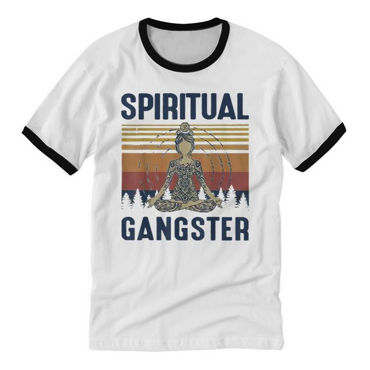 Yoga Girls Spiritual Gangsters Vintage Yoga Lover Cotton Ringer T-Shirt