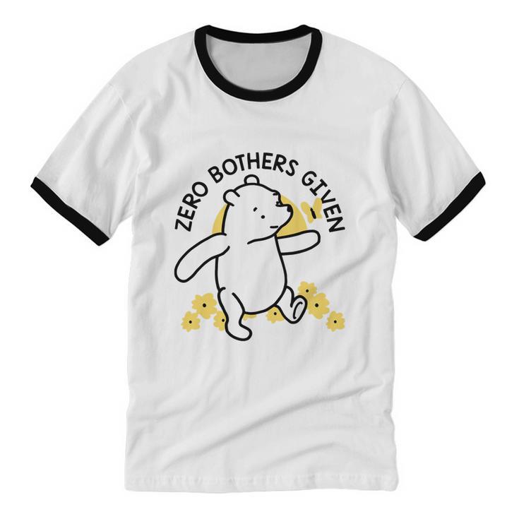 Zero Bothers Given Zero Bothers Given Cotton Ringer T-Shirt