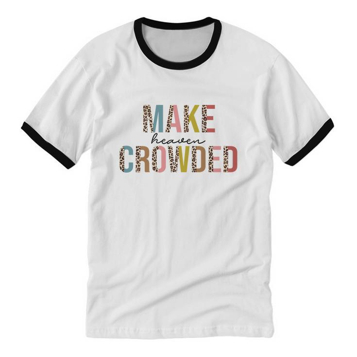 Make Heaven Crow Ded Leopard God Faith Christian Kid  Cotton Ringer T-Shirt