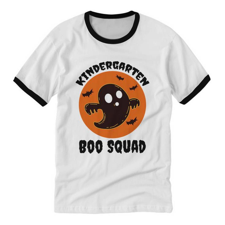 Kindergarten Boo Squad Halloween Teacher Student Ideas  Cotton Ringer T-Shirt