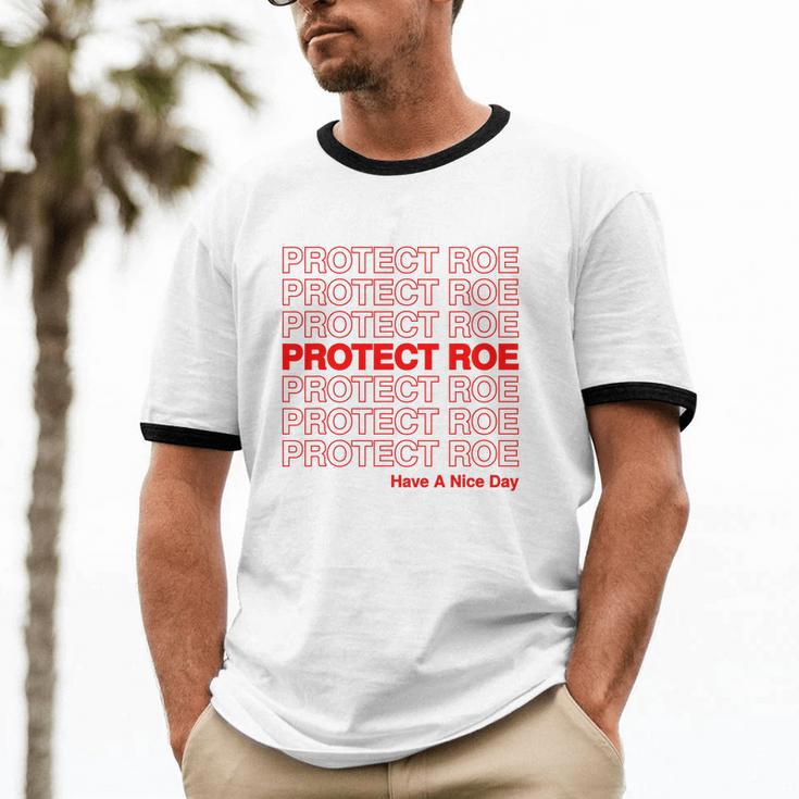 Protect Roe V Wade Pro Choice Feminist Reproductive Rights Tshirt Cotton Ringer T-Shirt