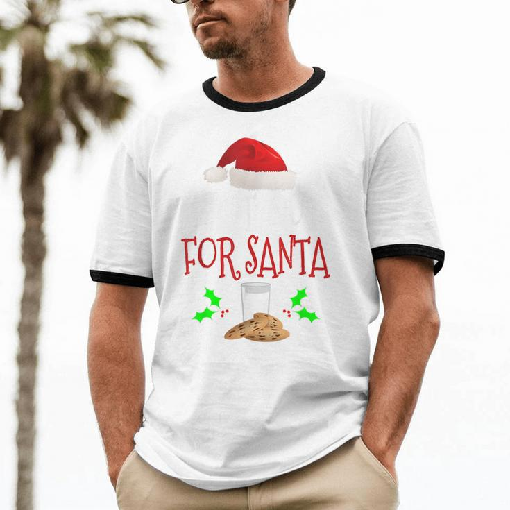 I Put Out For SantaChristmas Holiday Cotton Ringer T-Shirt