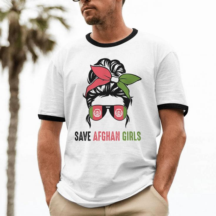 Save Afghan Girls Cotton Ringer T-Shirt