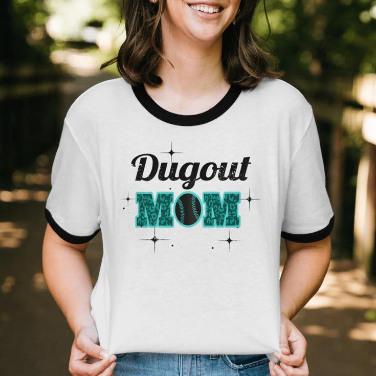 Dugout Mom Cotton Ringer T-Shirt