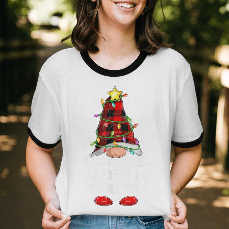 The Queen Gnome Matching Family Group Christmas Gnome Cotton Ringer T-Shirt
