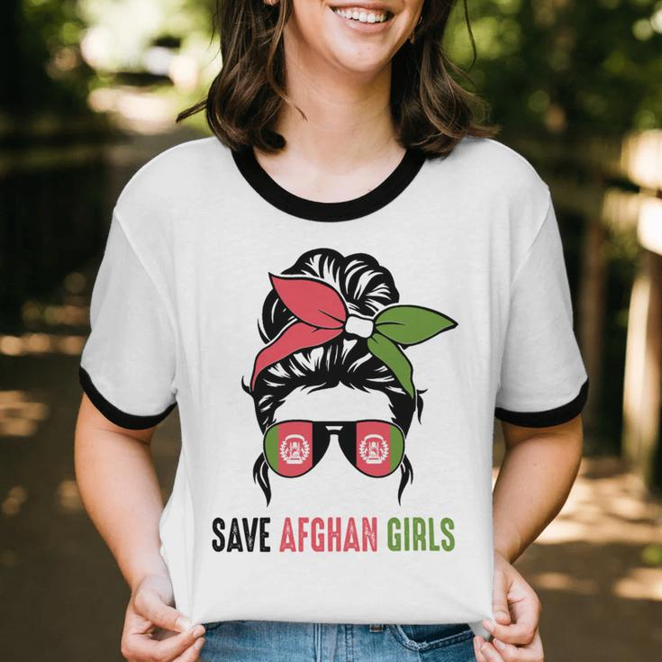 Save Afghan Girls Cotton Ringer T-Shirt