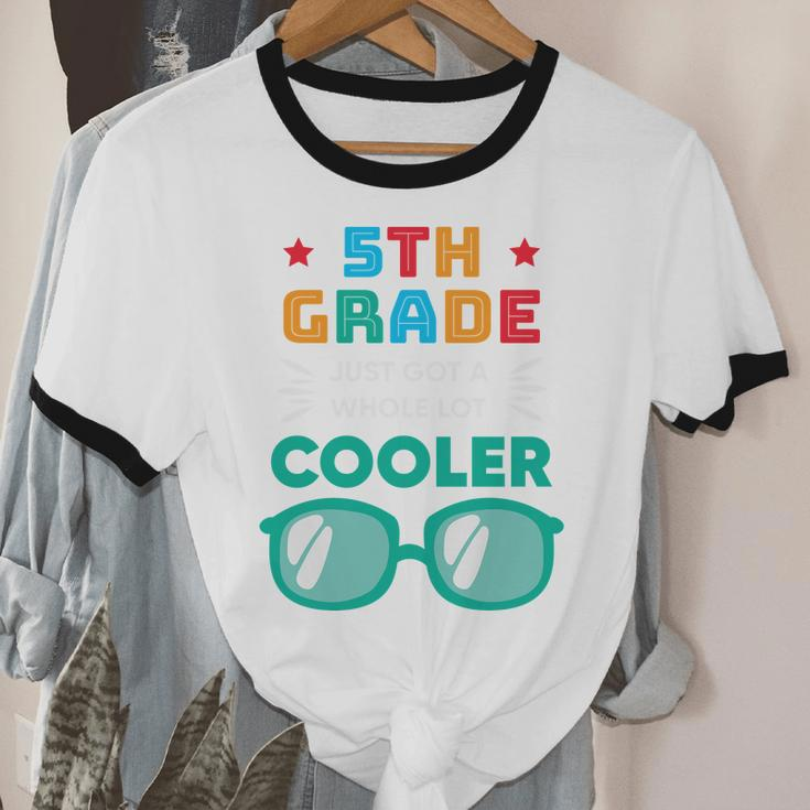 5Th Grade Cooler Glassess Back To School First Day Of School Cotton Ringer T-Shirt