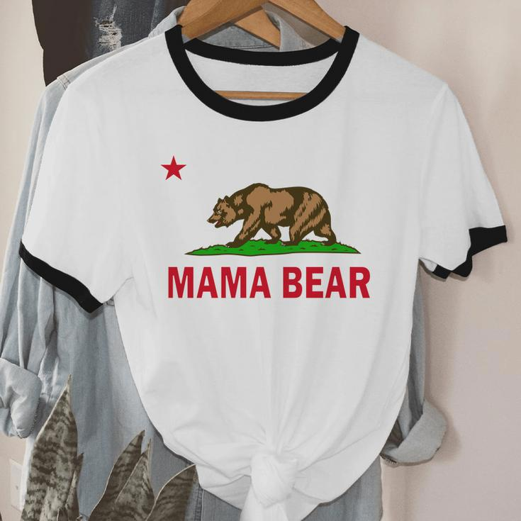 California Republic Mama Bear Cotton Ringer T-Shirt