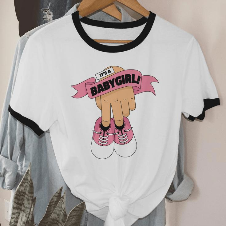 It's A Girl Cotton Ringer T-Shirt