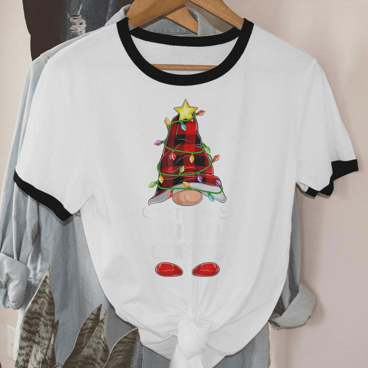 The Queen Gnome Matching Family Group Christmas Gnome Cotton Ringer T-Shirt