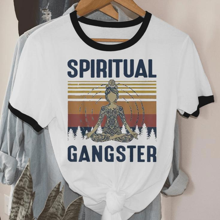 Yoga Girls Spiritual Gangsters Vintage Yoga Lover Cotton Ringer T-Shirt