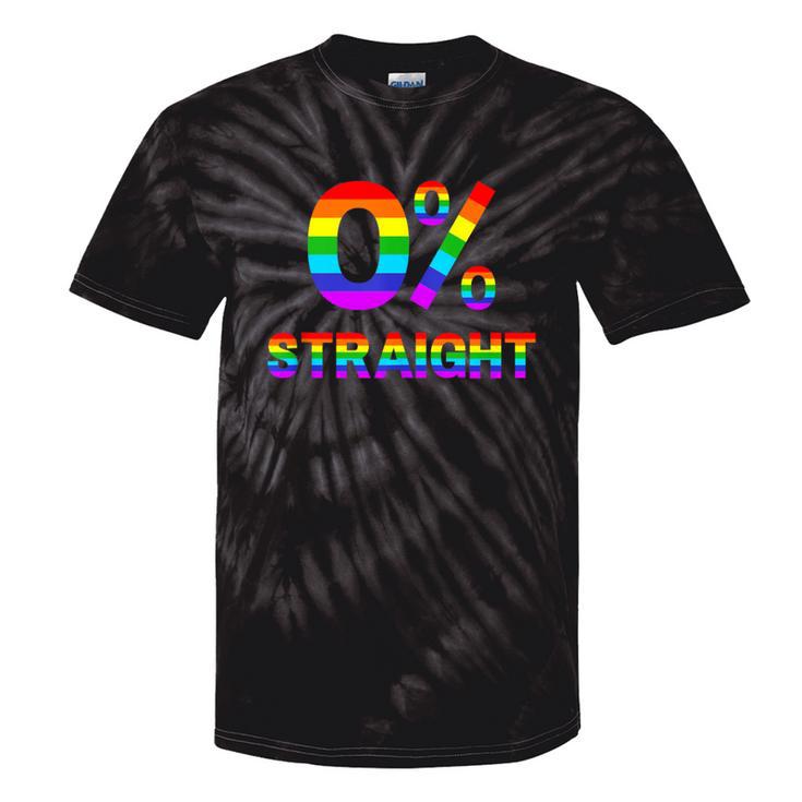 0 Straight Gay Pride Rainbow Flag Lesbian Lgbtq Tie-Dye T-shirts