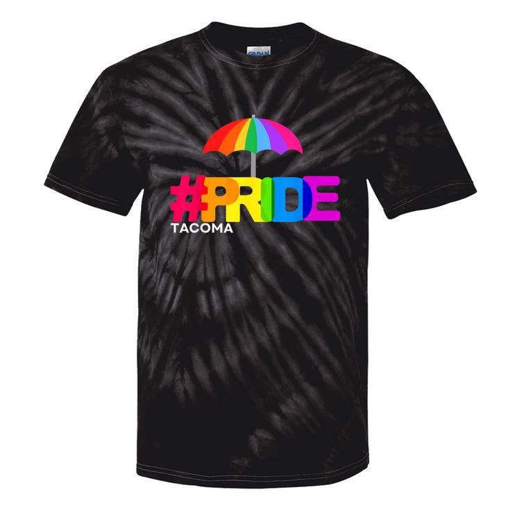 2024 Pnw Gay Pride Event Tacoma Wa Rainbow Flag Lgbtqia Ally Tie-Dye T-shirts