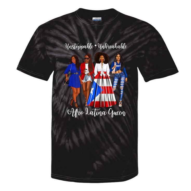 Afro Puerto Rican Pride American Puerto Rico Latina Tie-Dye T-shirts