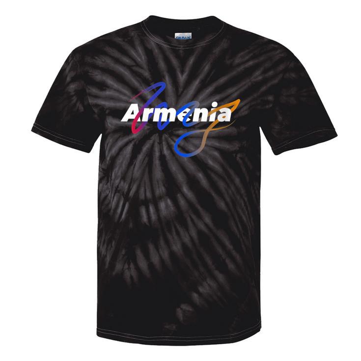 Armenian Pride Red Blue Orange Flag Tie-Dye T-shirts