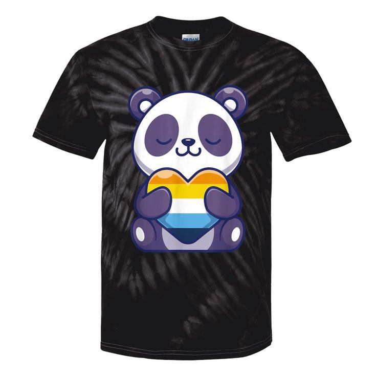 Aroace Pride Aro Ace Panda Heart Aromantic Asexual Pride Tie-Dye T-shirts