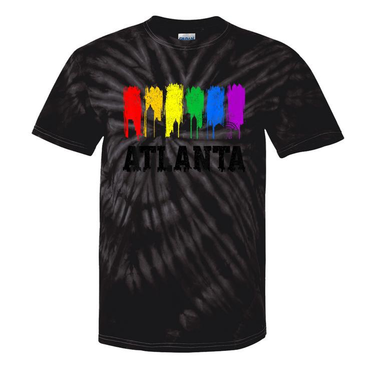Atlanta Skyline Rainbow Atl Lgbtq Gay Pride Month Tie-Dye T-shirts