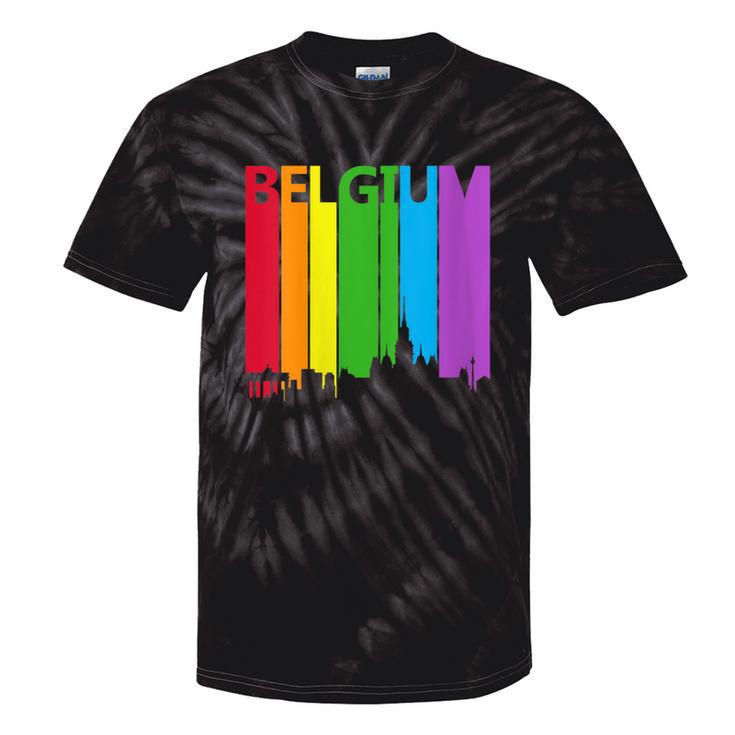 Belgium Skyline Lgbt Pride Tie-Dye T-shirts