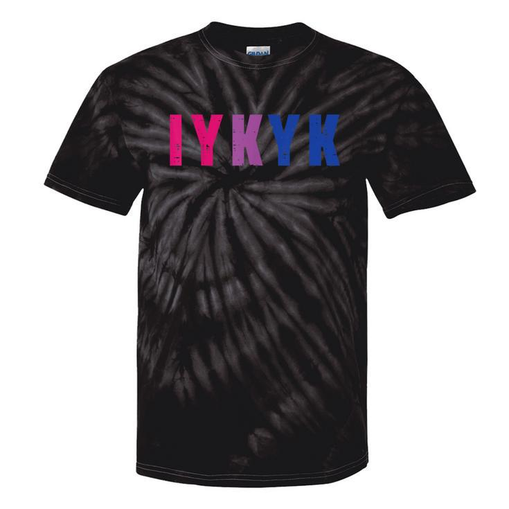 Bisexual Iykyk Fun Bi Pride Flag Bisexuality Lgbtq Women Tie-Dye T-shirts