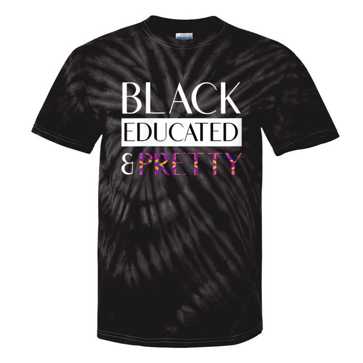 Black Educated And Pretty Kente Pattern West African Style Tie-Dye T-shirts