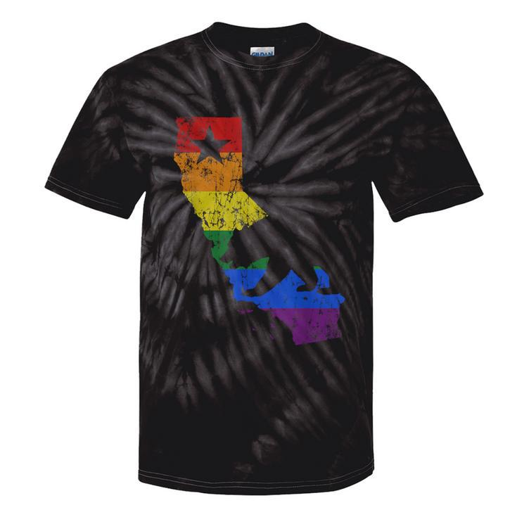 California Lgbtq Gay Lesbian Pride Rainbow Flag Tie-Dye T-shirts