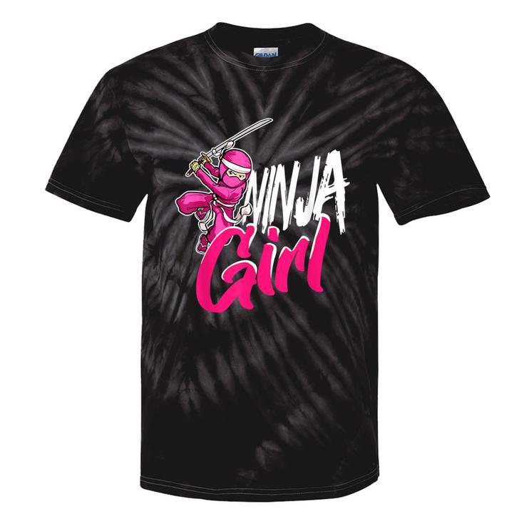 Cute Ninja Fighter Costume Ninja Girl Tie-Dye T-shirts