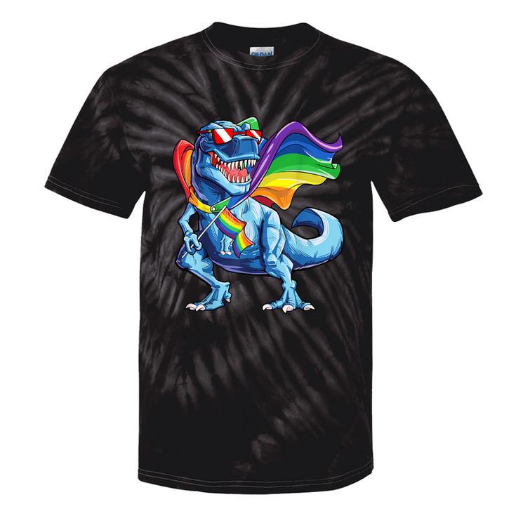 Dinosaur Gay Pride Lgbt Rainbow Flag T Rex Sunglasses Lgbtq Tie-Dye T-shirts