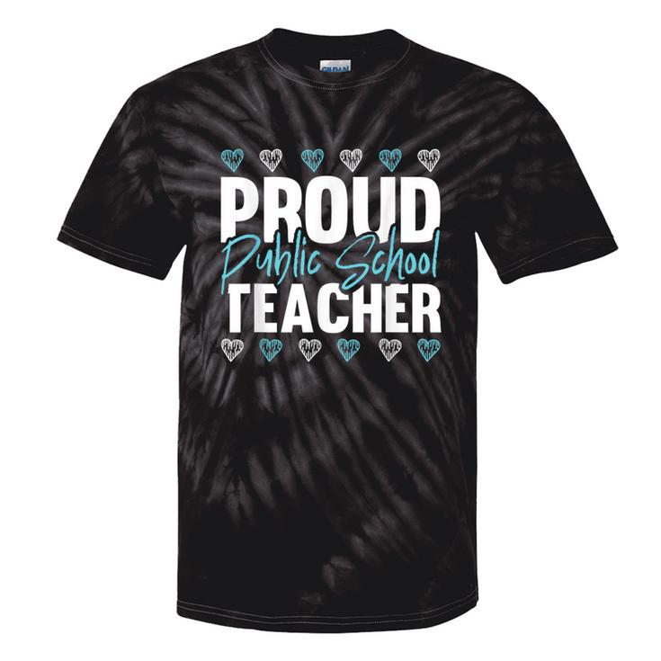 Education Proud Public School Teacher Job Profession Tie-Dye T-shirts