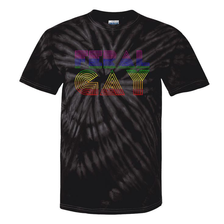 Feral Gay Lgbt Gay Bi Pan Trans Pride Meme Rainbow Flag Tie-Dye T-shirts