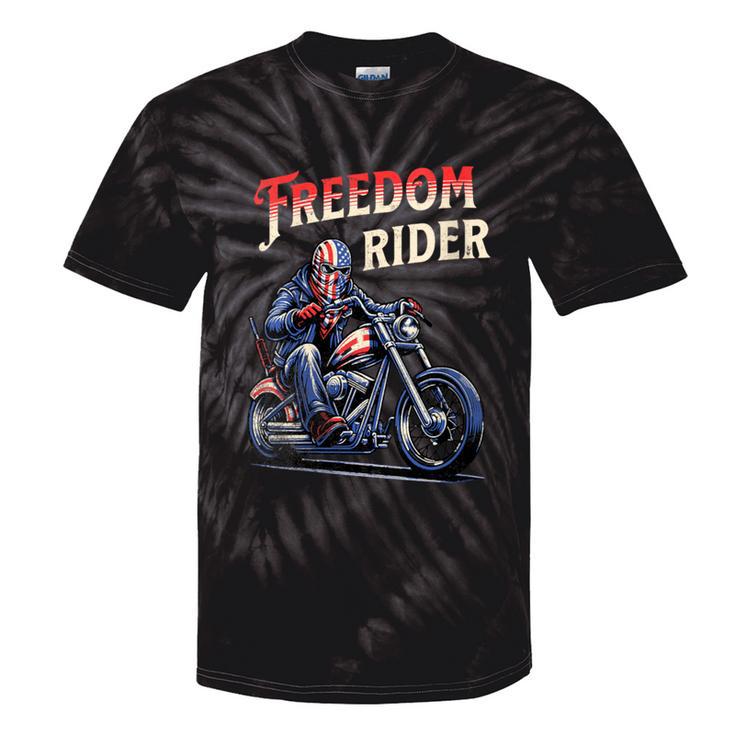 Freedom Rider Motorcycle American Flag Patriotic Usa Tie-Dye T-shirts