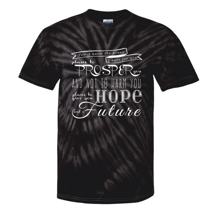 Future Hope Graduation Christian Bible Verse Tie-Dye T-shirts