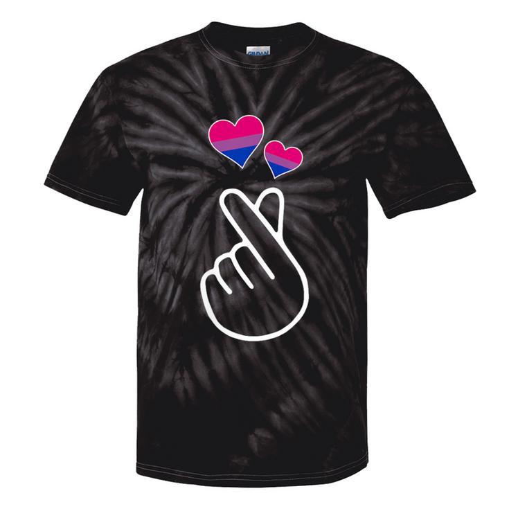 Gay Pride Month Bisexual Lgbtq Korean Finger Heart Love Kpop Tie-Dye T-shirts