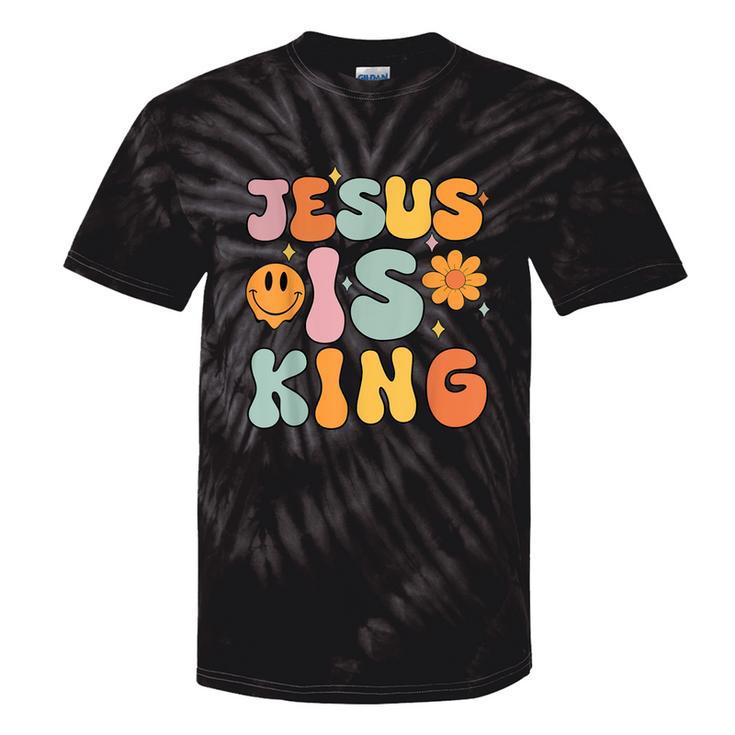 Jesus Is King Groovy Christian- Cute Toddler Girl Tie-Dye T-shirts