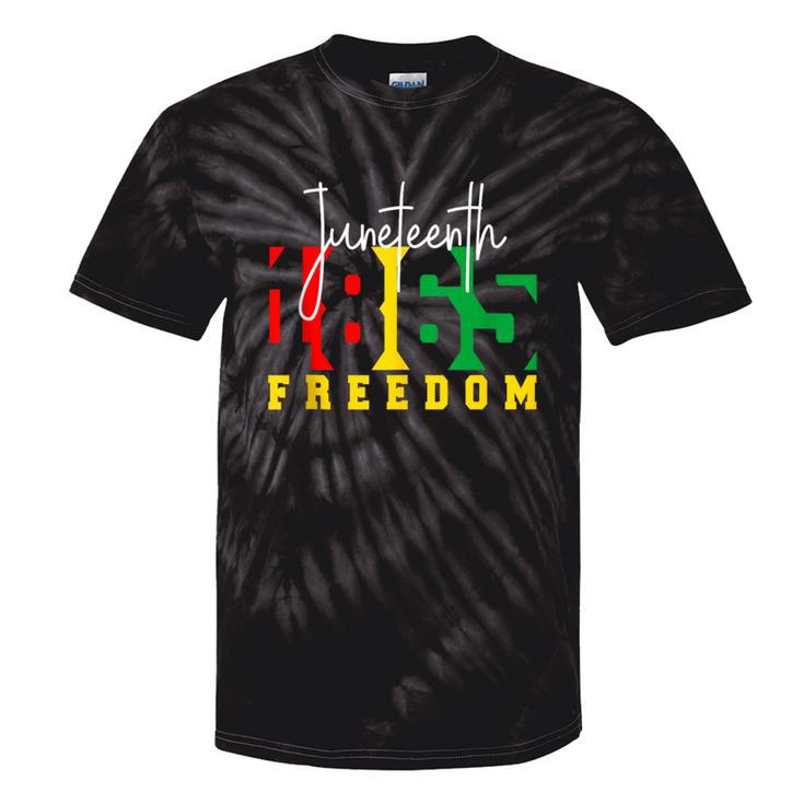 Junenth 1865 Freedom Day Pride Black Usa Afro Women Tie-Dye T-shirts