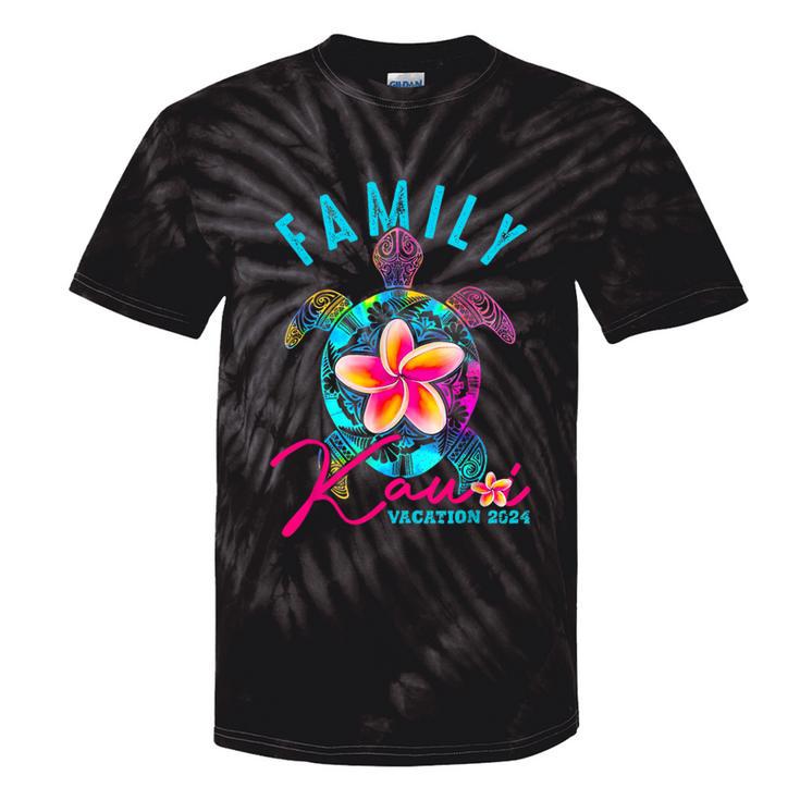 Kauai Hawaii 2024 Tie Dye Sea Turtle Theme Family Vacation Tie-Dye T-shirts