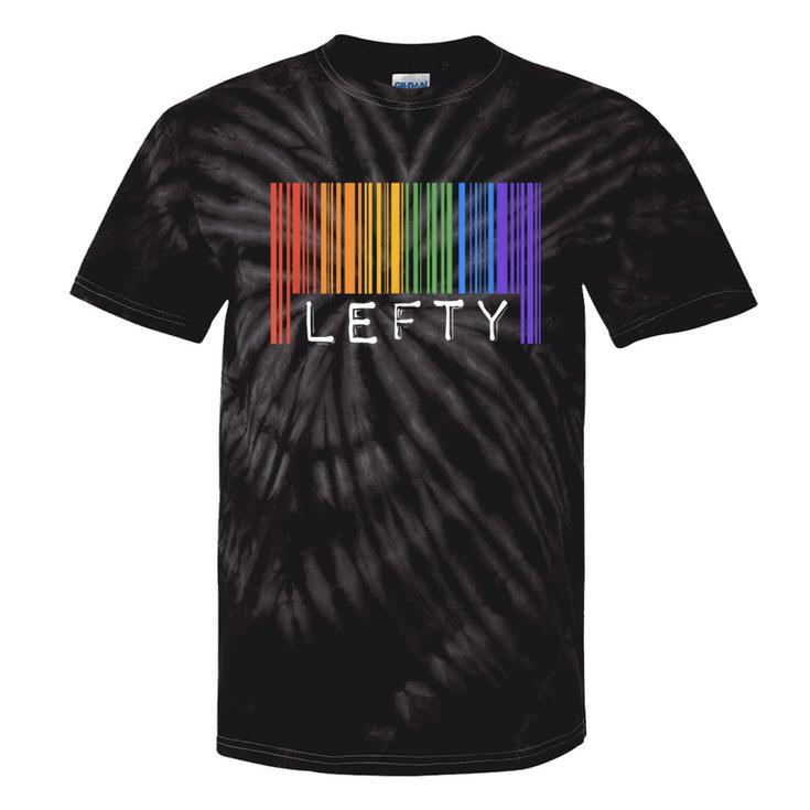 Lefty Left Handed Gay Pride Flag Barcode Queer Rainbow Lgbtq Tie-Dye T-shirts