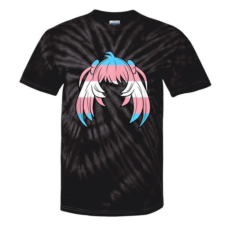 Lgbt-Q Anime Transgender Pride Japanese Girl Hair Women Tie-Dye T-shirts