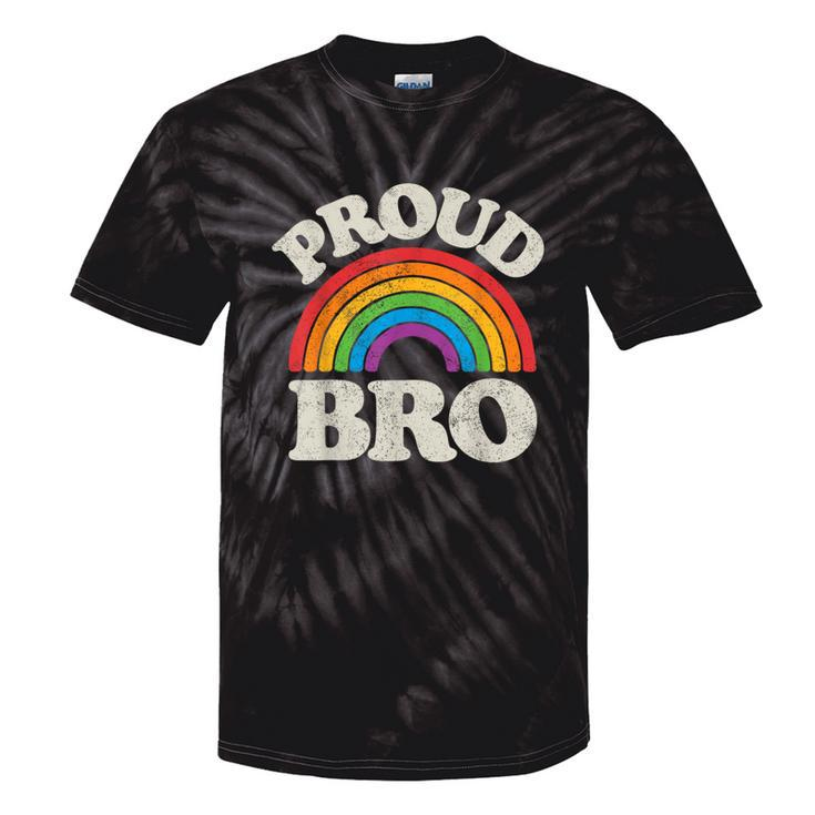 Lgbtq Proud Bro Brother Gay Pride Lgbt Ally Family Rainbow Tie-Dye T-shirts