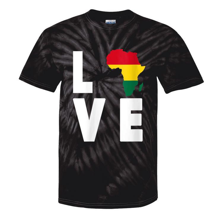 Love Africa Map Afrikan Pride African Diaspora Ancestry Ryg Tie-Dye T-shirts